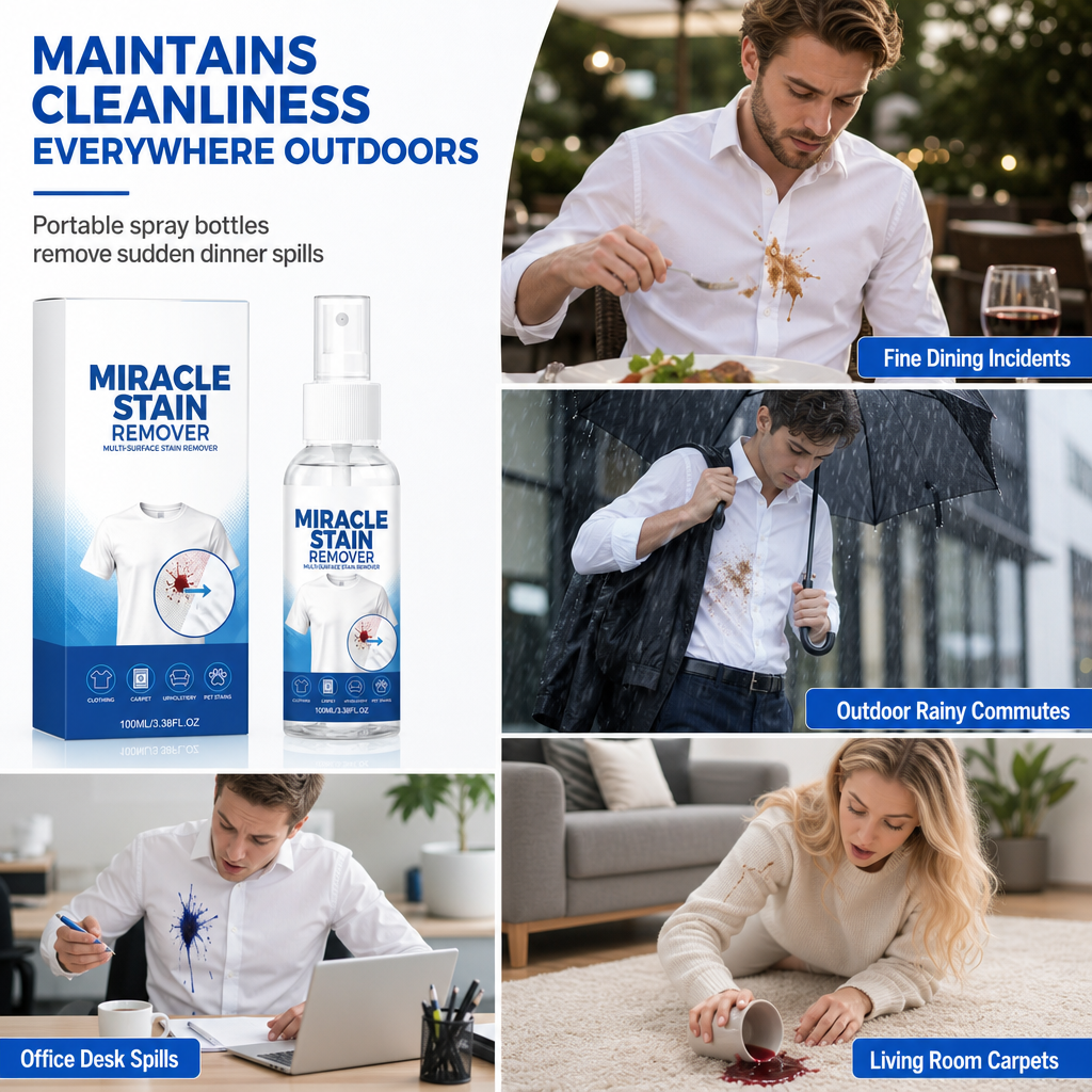 Gentle Clothing and Fabric Stain Remover Spary