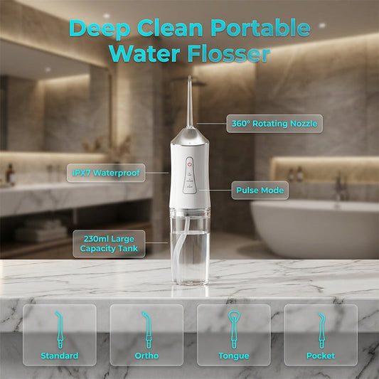 Floss Anywhere Instantly! No-Cord 230ml Water Flosser