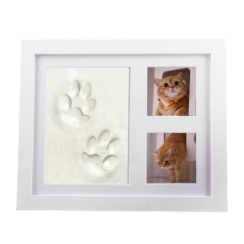 🐾 52% OFF! DIY keepsake set for pet paw prints – wooden frame, soft clay, and space for a photo – preserve a cherished memory forever 🖼️🐱
