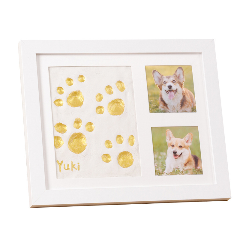🐾 52% OFF! DIY keepsake set for pet paw prints – wooden frame, soft clay, and space for a photo – preserve a cherished memory forever 🖼️🐱
