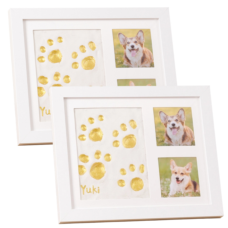 🐾 52% OFF! DIY keepsake set for pet paw prints – wooden frame, soft clay, and space for a photo – preserve a cherished memory forever 🖼️🐱