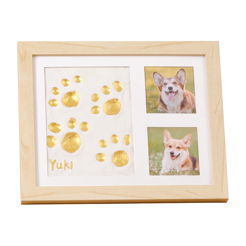 🐾 52% OFF! DIY keepsake set for pet paw prints – wooden frame, soft clay, and space for a photo – preserve a cherished memory forever 🖼️🐱
