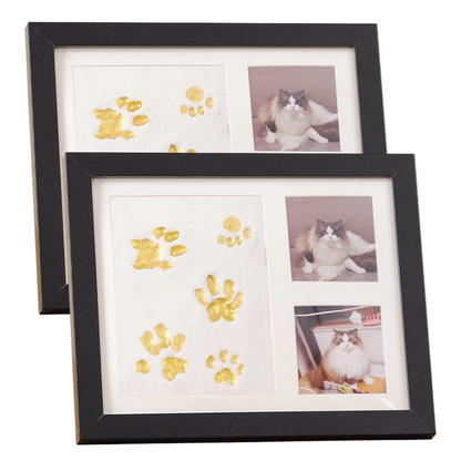 🐾 52% OFF! DIY keepsake set for pet paw prints – wooden frame, soft clay, and space for a photo – preserve a cherished memory forever 🖼️🐱