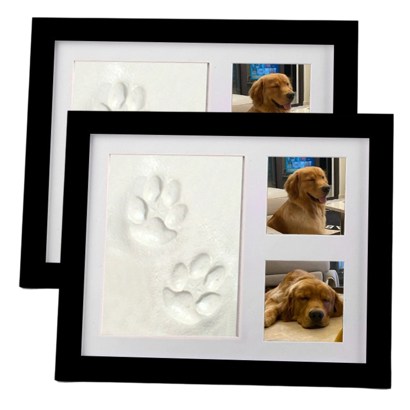 🐾 52% OFF! DIY keepsake set for pet paw prints – wooden frame, soft clay, and space for a photo – preserve a cherished memory forever 🖼️🐱