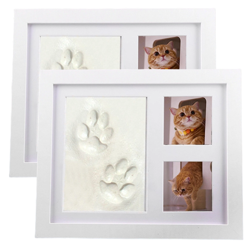 🐾 52% OFF! DIY keepsake set for pet paw prints – wooden frame, soft clay, and space for a photo – preserve a cherished memory forever 🖼️🐱