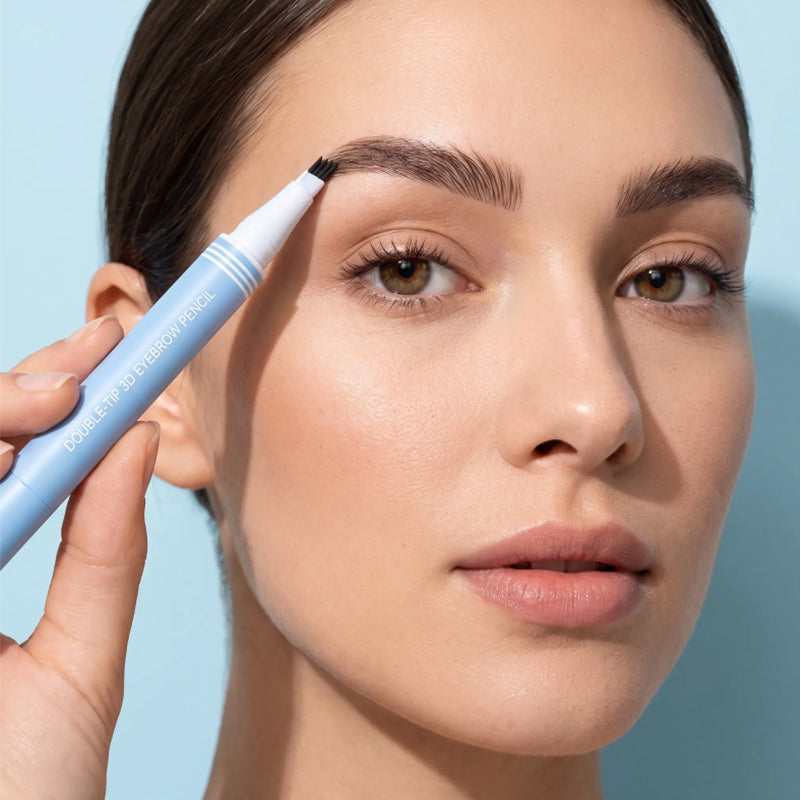 Double-Head Eyebrow Pencil for Defined Hair Strokes
