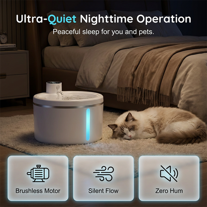 🐱 50% OFF! ✨ Cordless Cat Water Fountain – 2.5L Sensor-Activated Flow, Battery-Powered Cordless Placement & Removable Cleaning Access – Fresh Flowing Water for Small-to-Medium Pets 💧