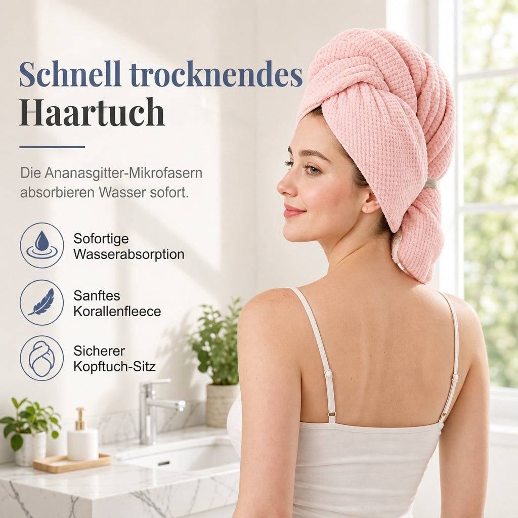 ✨ 50% OFF NOW! !✨ Coral-colored fleece hair towel for women