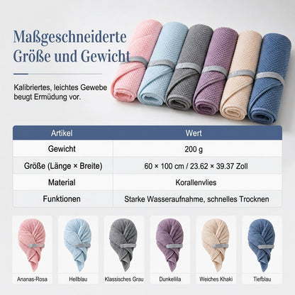 ✨ 50% OFF NOW! !✨ Coral-colored fleece hair towel for women