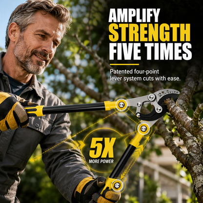Prune Thick Branches Instantly! Heavy-Duty Compound Pruning Shears