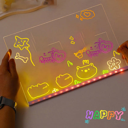 Kids DIY Illuminated Erasable Drawing Board Set