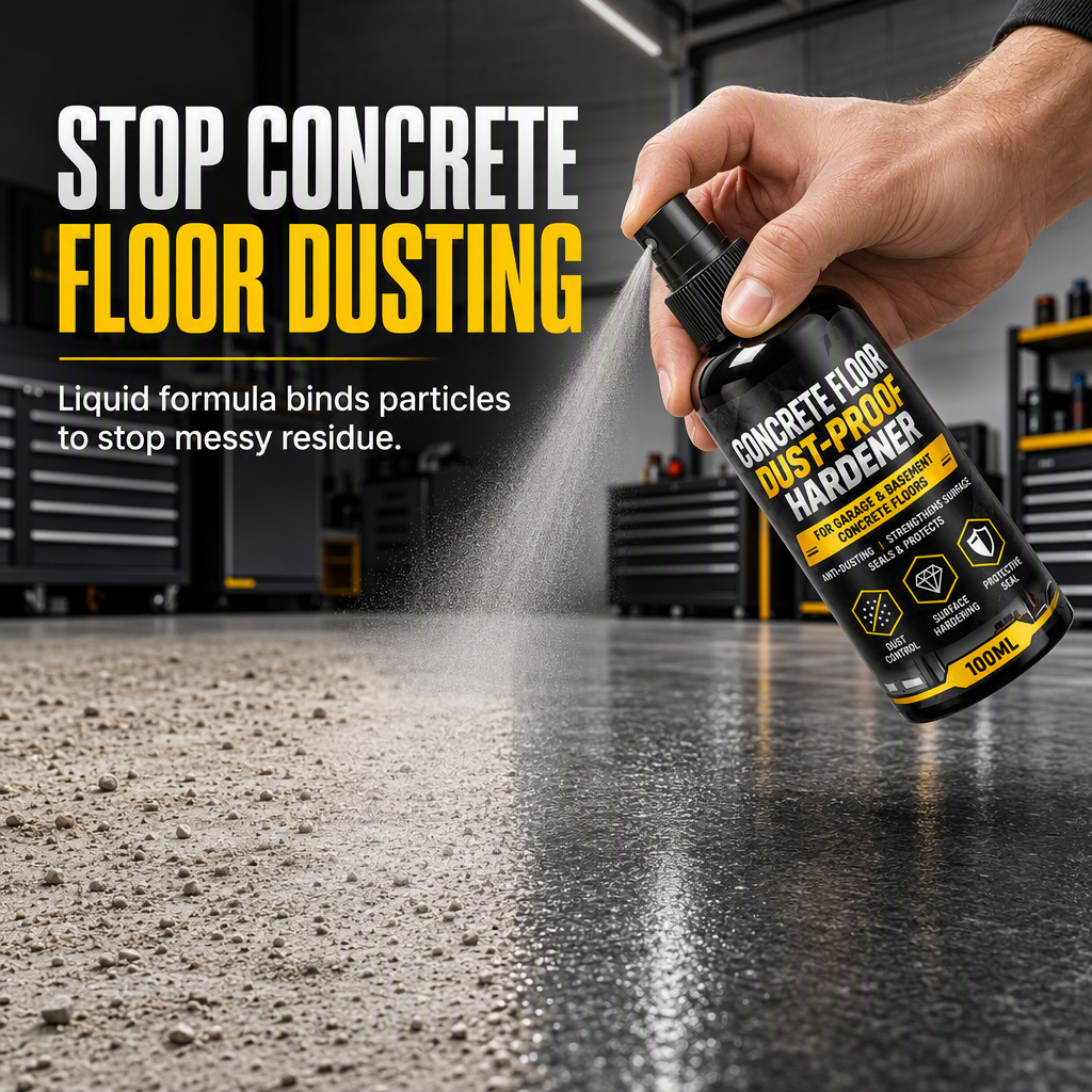 Garage Cement Floor Dusting Hardener – Seal, Harden & Stop Dust for Good 🏠✨