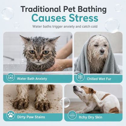🐾 Save 50%! 🧼 No-Rinse Pet Cleansing Foam – For cats & dogs ✨
