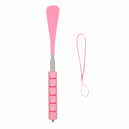 🥿 Telescopic Shoe Horn: 70cm Long Handle, Stainless Steel, No Bending, Ergonomic Foam Grip