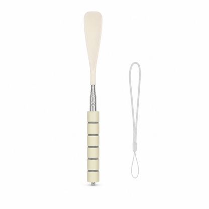 🥿 Telescopic Shoe Horn: 70cm Long Handle, Stainless Steel, No Bending, Ergonomic Foam Grip