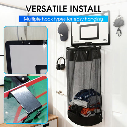 ⏰Over-the-Door Basketball Laundry Hamper