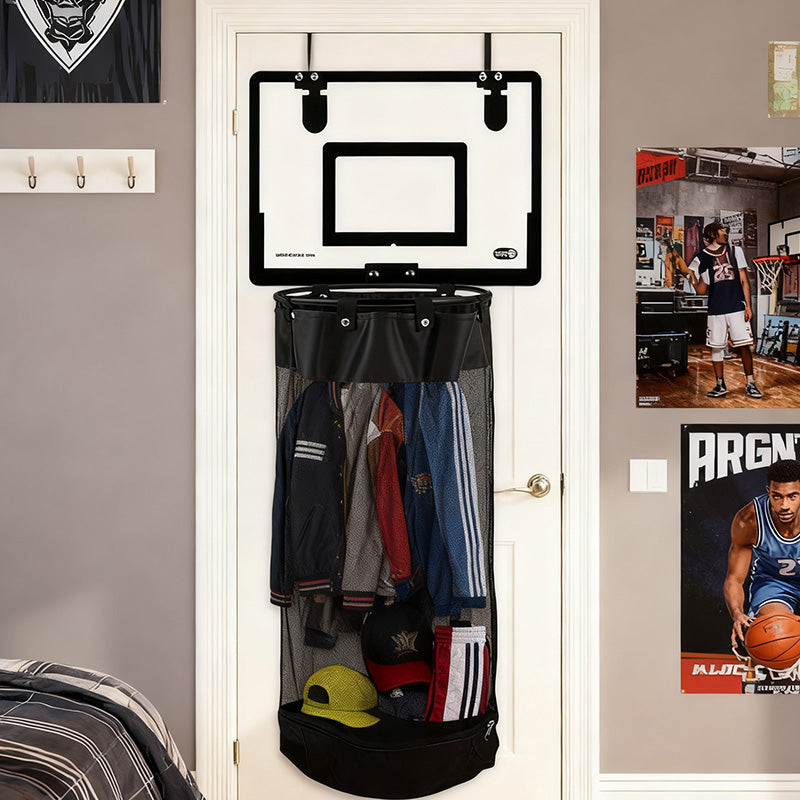 ⏰Over-the-Door Basketball Laundry Hamper