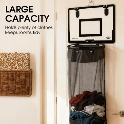 ⏰Over-the-Door Basketball Laundry Hamper