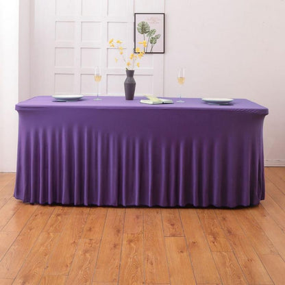 ⏳Time-Limited Special⏰Pleated Table Skirt for Rectangular Tables Wedding Birthday Party Decoration and Market Stall Display