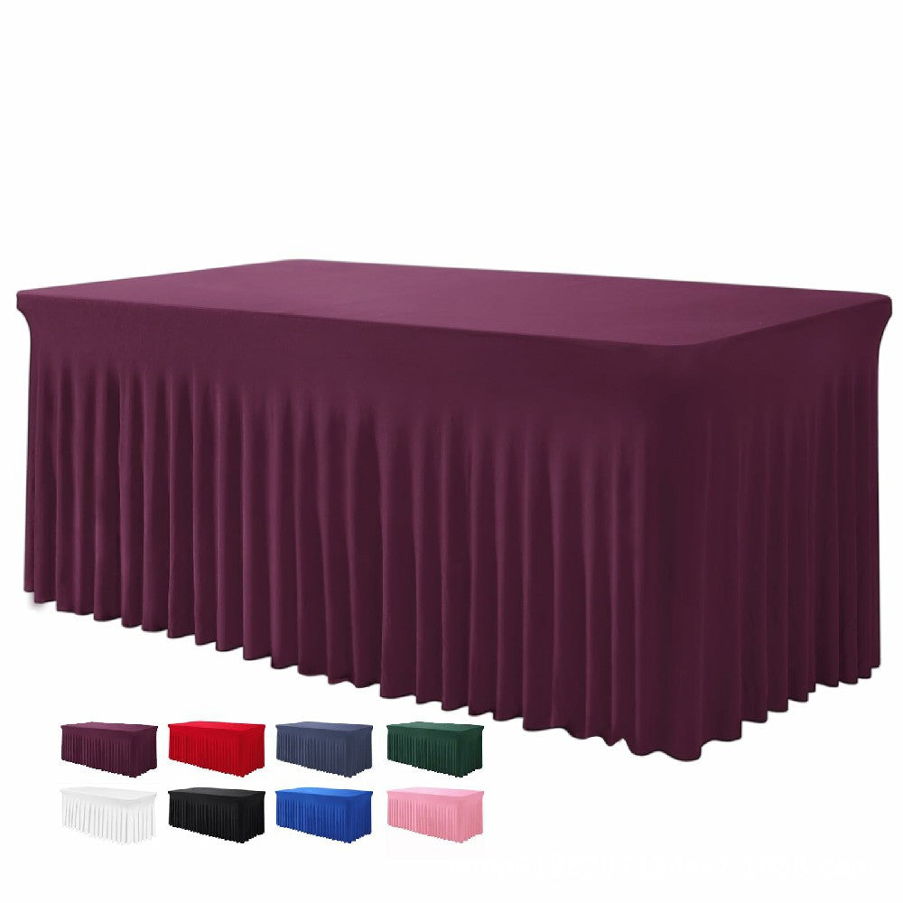 ⏳Time-Limited Special⏰Pleated Table Skirt for Rectangular Tables Wedding Birthday Party Decoration and Market Stall Display