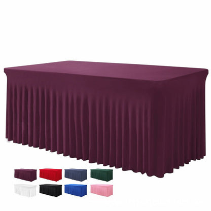 ⏳Time-Limited Special⏰Pleated Table Skirt for Rectangular Tables Wedding Birthday Party Decoration and Market Stall Display