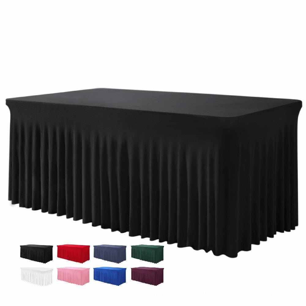 ⏳Time-Limited Special⏰Pleated Table Skirt for Rectangular Tables Wedding Birthday Party Decoration and Market Stall Display