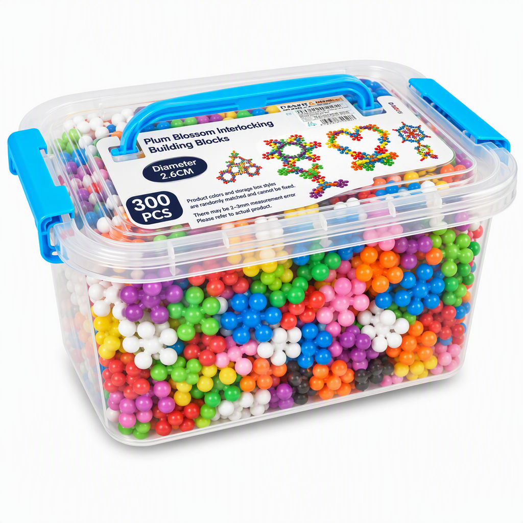Kids 3D Interlocking Snowflake Building Blocks