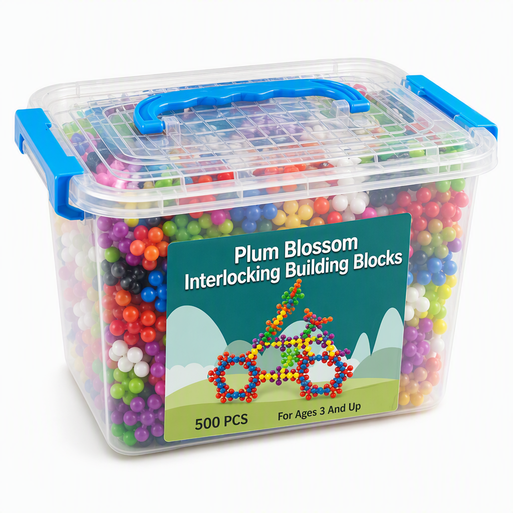 Kids 3D Interlocking Snowflake Building Blocks