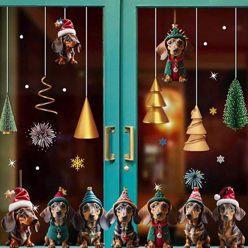 Christmas Fun Dachshund Car Hanging Ornament
