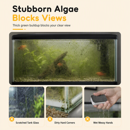 Double-Sided Magnetic Aquarium Glass Cleaner