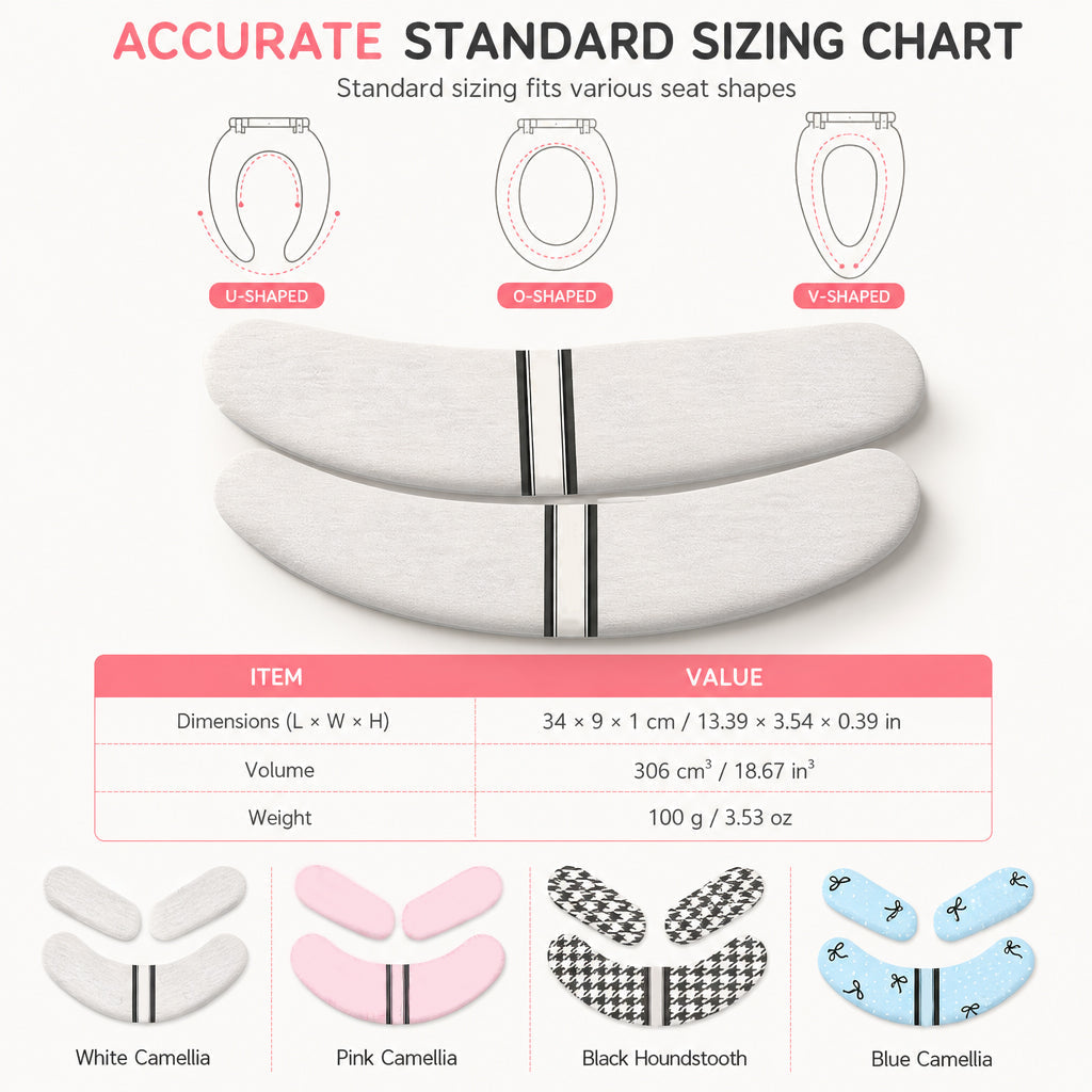 Trace-Free Adhesive Comfortable Warm Toilet Seat Pad