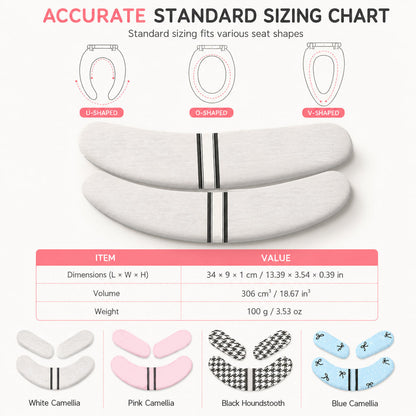 Trace-Free Adhesive Comfortable Warm Toilet Seat Pad