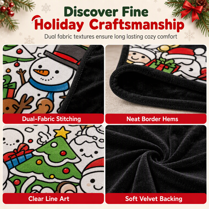 DIY Christmas Coloring Blanket