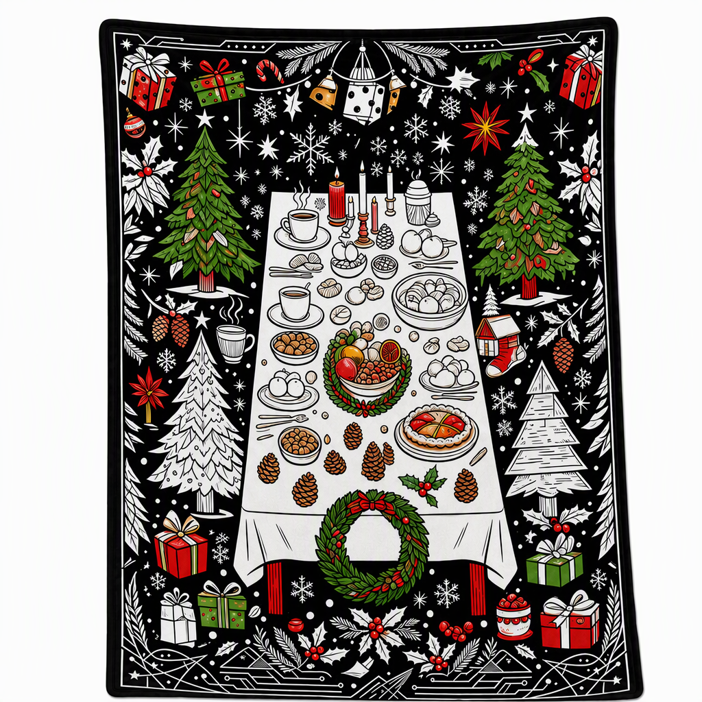 DIY Christmas Coloring Blanket