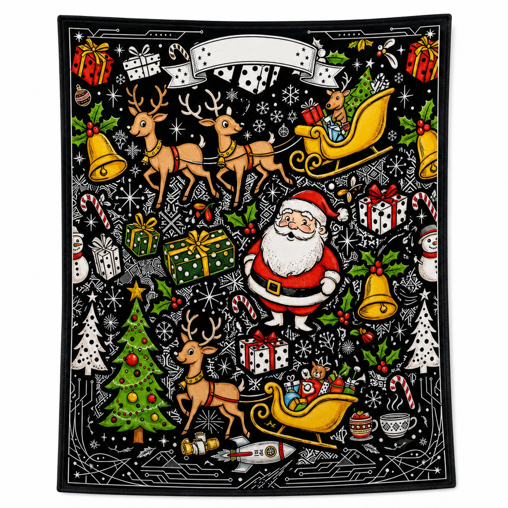 DIY Christmas Coloring Blanket