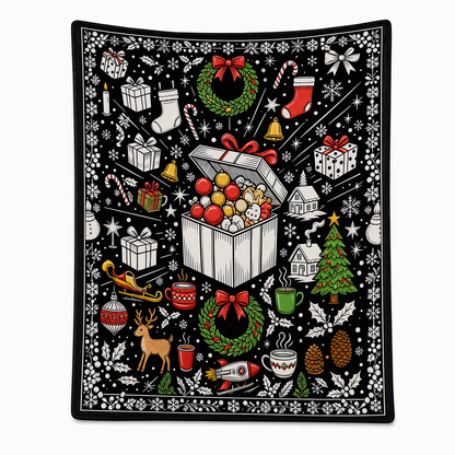DIY Christmas Coloring Blanket
