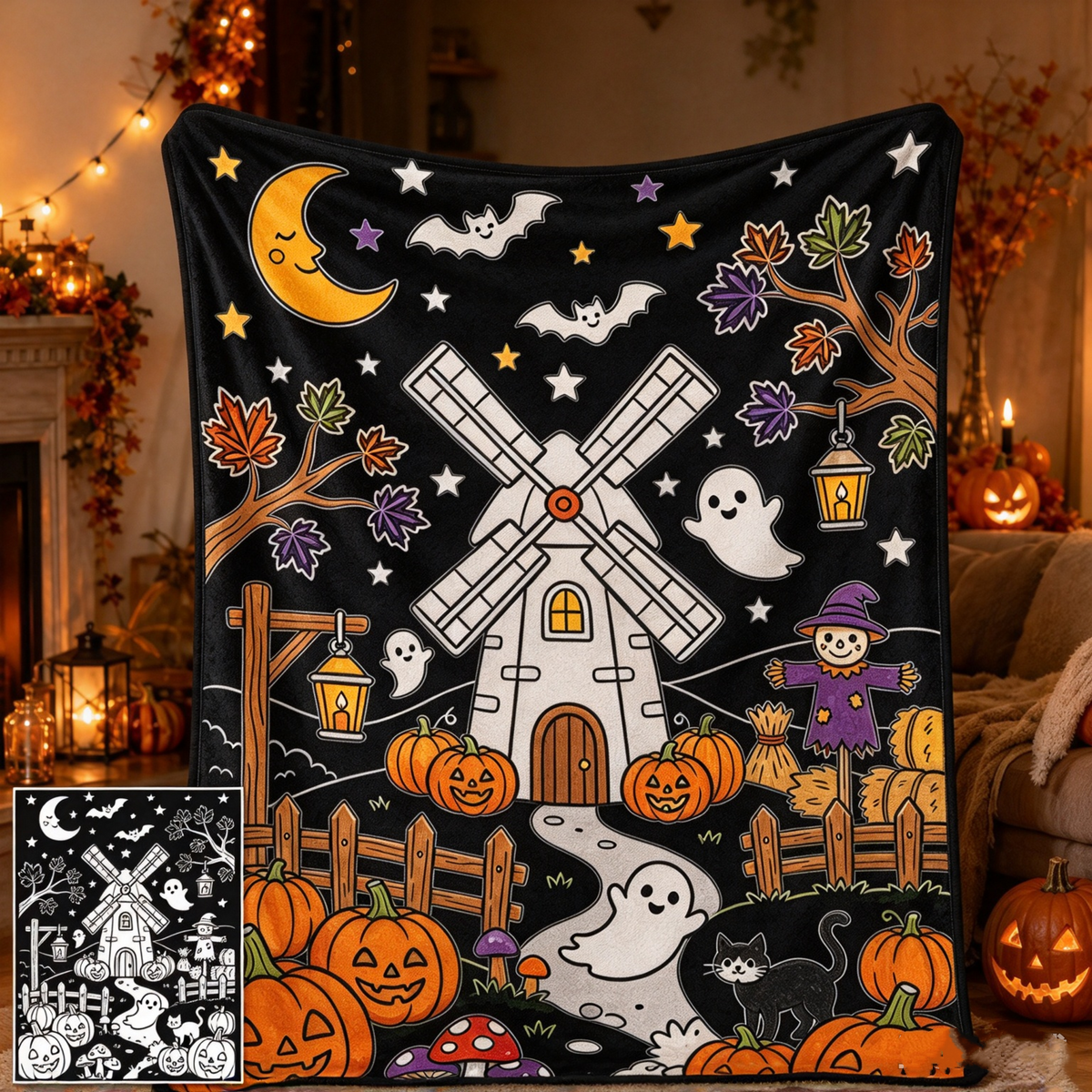 DIY Christmas Coloring Blanket