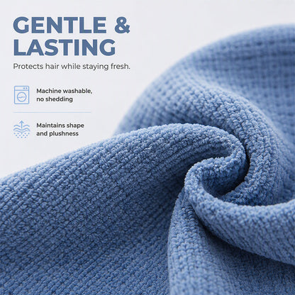 Microfiber Hair Drying Towel Wrap with Elastic Band