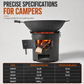⏳Time-Limited Special⏰Heavy‑Duty Carbon Steel Camping Stove – Wood & Charcoal, High‑Draft Airflow, 3‑in‑1 Cooktop 🍳