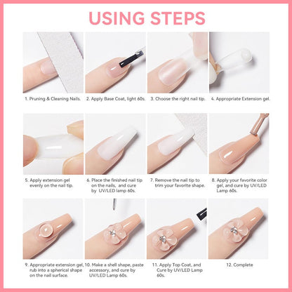 💅 Solid Nail Extension Builder Gel — Non-Flowing, Easy to Use 🥳