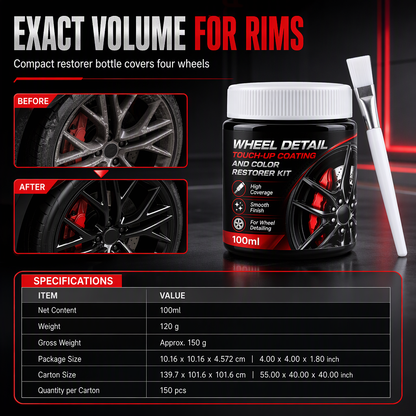 Car Wheel Touch Up with Detail Brush