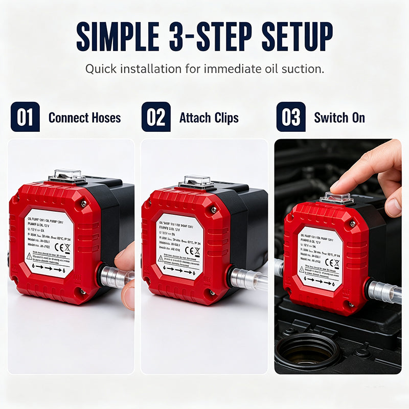 🔥50% OFF NOW!⚙️ Portable Electric Engine Oil Extractor Pump, 12V Fluid Transfer Suction Pump for Car Motorcycle Vehicle Oil Change Maintenance