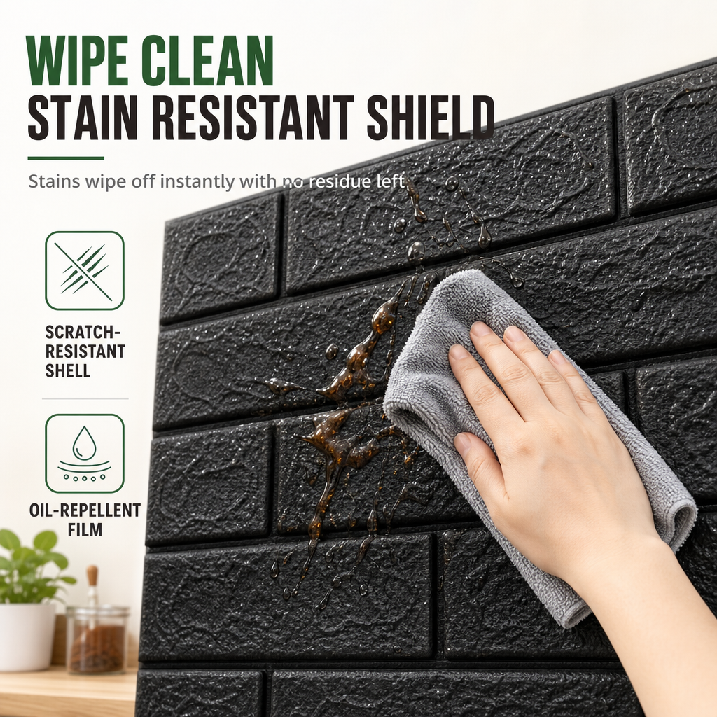 🍃🏆 Last-Day Special: 50% OFF! ⏰ Self-Adhesive 3D Tile Panels – Realistic Brick Texture XPE Foam, Waterproof Cushioning Collision Protection, Wipe-Clean Stain Resistant – 16 Colors 3 Sizes for Wall Makeover 🏡🧱