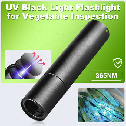 🔦 365nm UV Black Light Flashlight for Fluorescence Inspection
