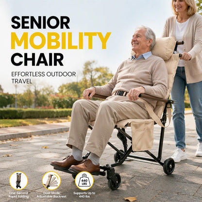 Outdoor Folding Chair Cart for Elderly