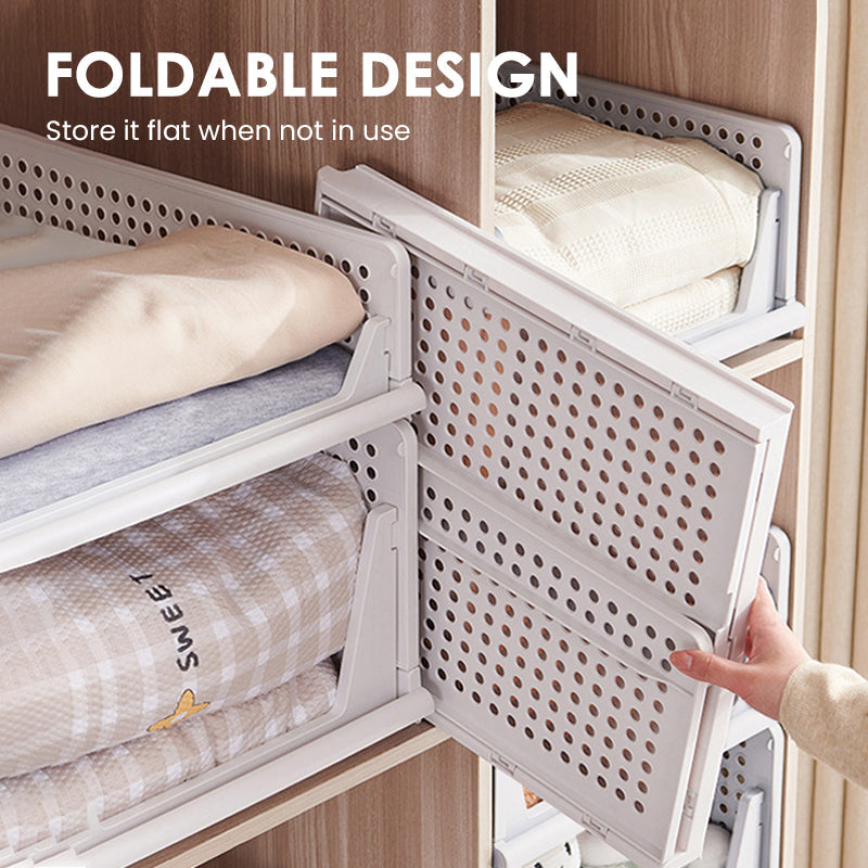 Stackable Wardrobe Organizer with Sliding Drawer