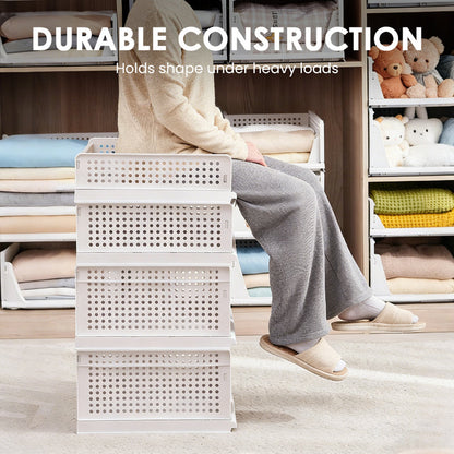 Stackable Wardrobe Organizer with Sliding Drawer