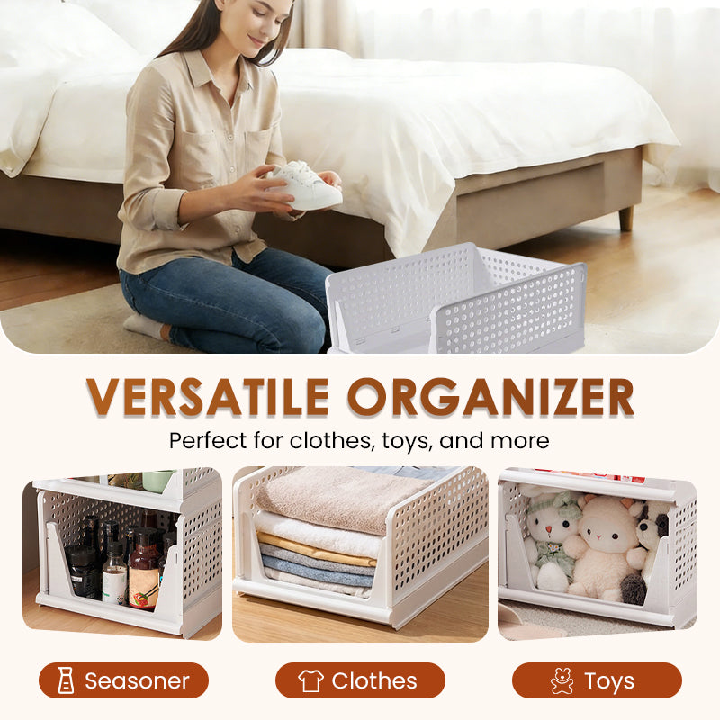 Stackable Wardrobe Organizer with Sliding Drawer