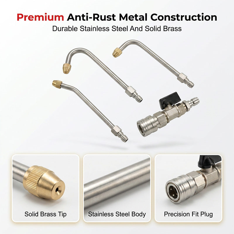 Stainless Steel High-Pressure Cleaner Lance