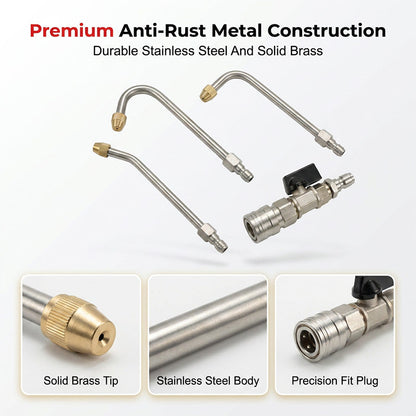Stainless Steel High-Pressure Cleaner Lance